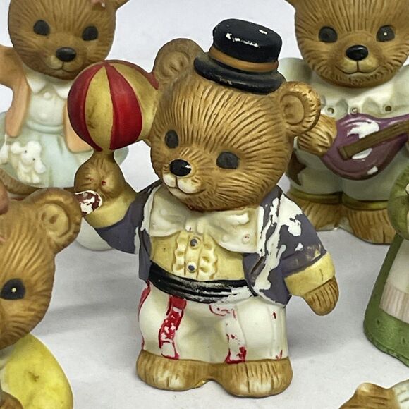 HOMCO Bears Ceramic Fireman Poodle Skirt Clown Teacher Doctor Chef ETC Lot of 15 - Picture 11 of 15